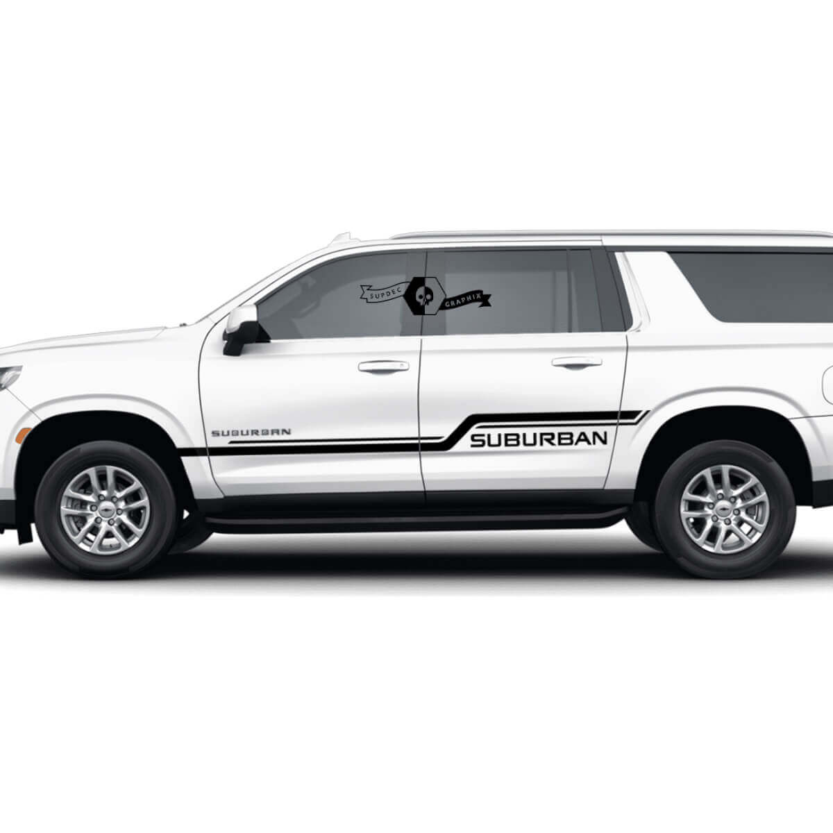 Paar Chevrolet Suburban Seitenschweller Türen Streifen Vinyl Aufkleber Sticker
