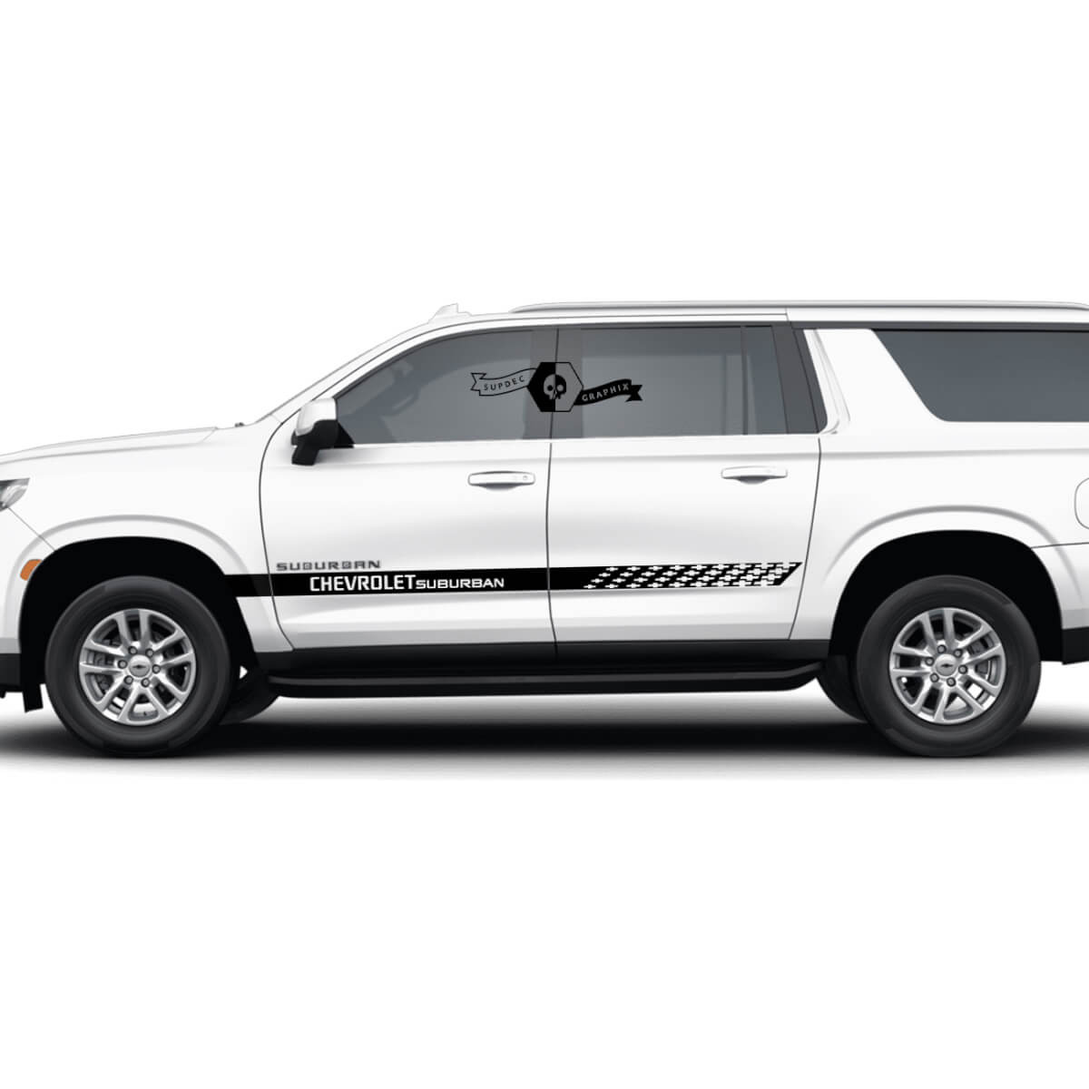Paar Chevrolet Suburban Side Rocker Panel Türen Stripe Line Vinyl -Aufkleber Aufkleber
