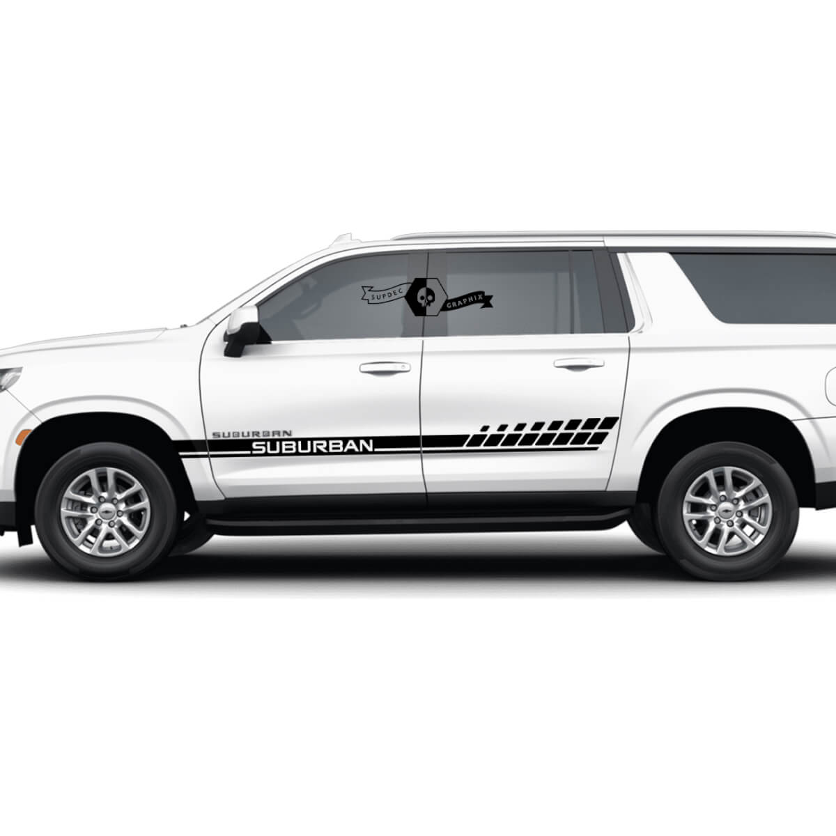Paar Chevrolet Suburban Side Rocker Paneel Streifen Linien Türen Vinyl -Aufkleber Aufkleber