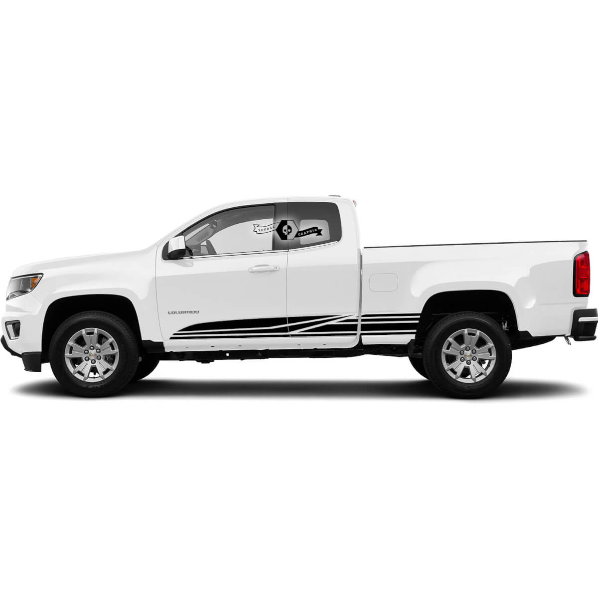 Paar neue Chevrolet Colorado Side Rocker Panel Stripes Line Trim Doors Vinyl Aufkleber Aufkleber
