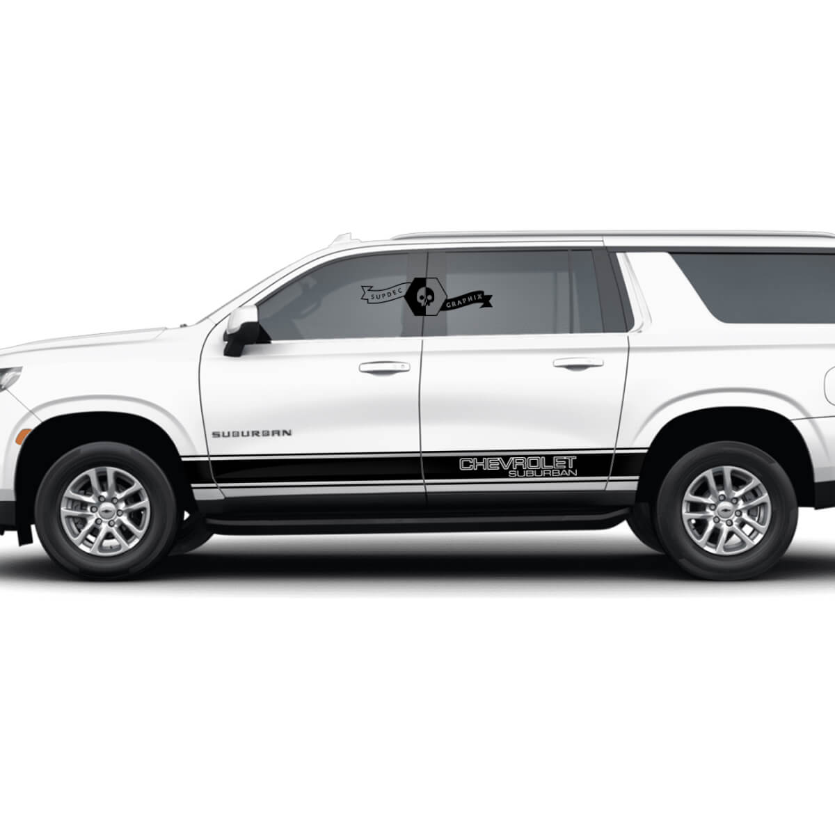 Paar Chevrolet Vorstädter Seiten Rocker Paneel Streifen Linien Türen Trim Vinyl -Aufkleber Aufkleber