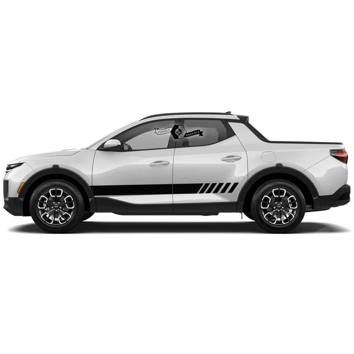 Paar Vinyl-Aufkleber mit Rallye-Logo auf der Seite, passend für Hyundai Santa Cruz
