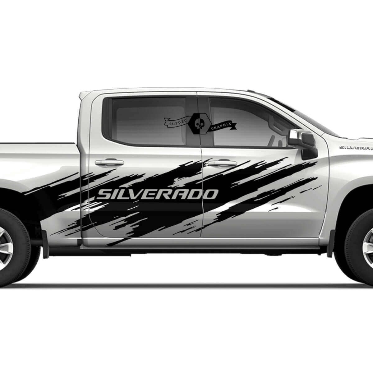 Schlamm-Spritzgrafik Seiten Türen Vinylaufkleber Sticker Für Chevrolet Silverado