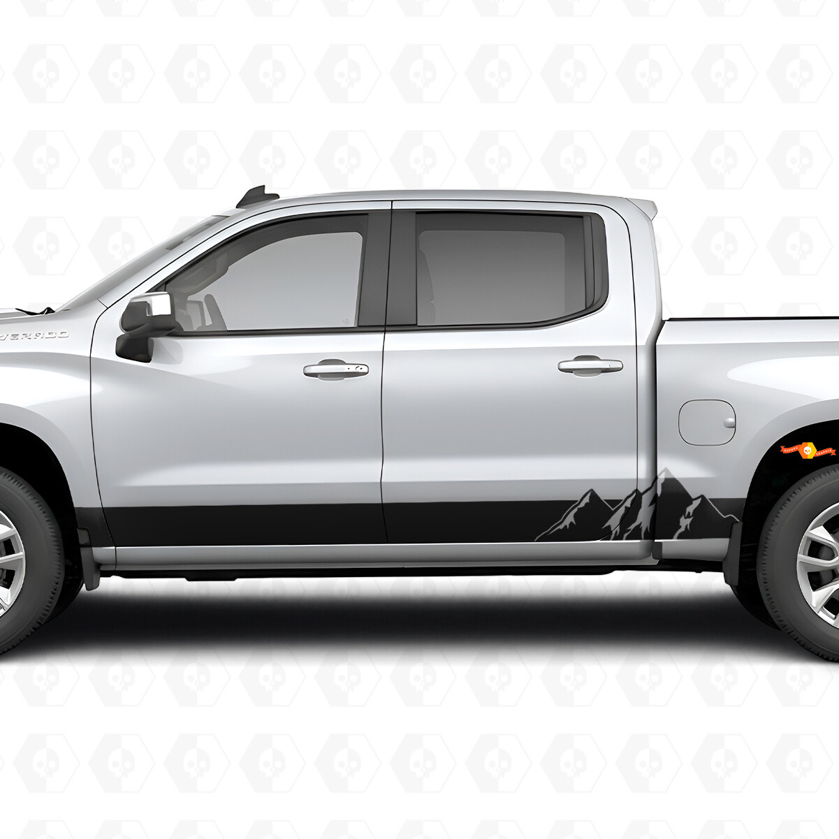 Alpine Ridge Tür- & Schweller-Vinylstreifen für Chevrolet Silverado 1500 T1XX 2019-2026