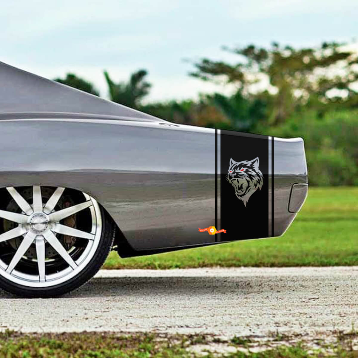 Wildcat Style Streifen Seitenwand Vinyl-Aufkleber Kit für Dodge Charger 1968-70