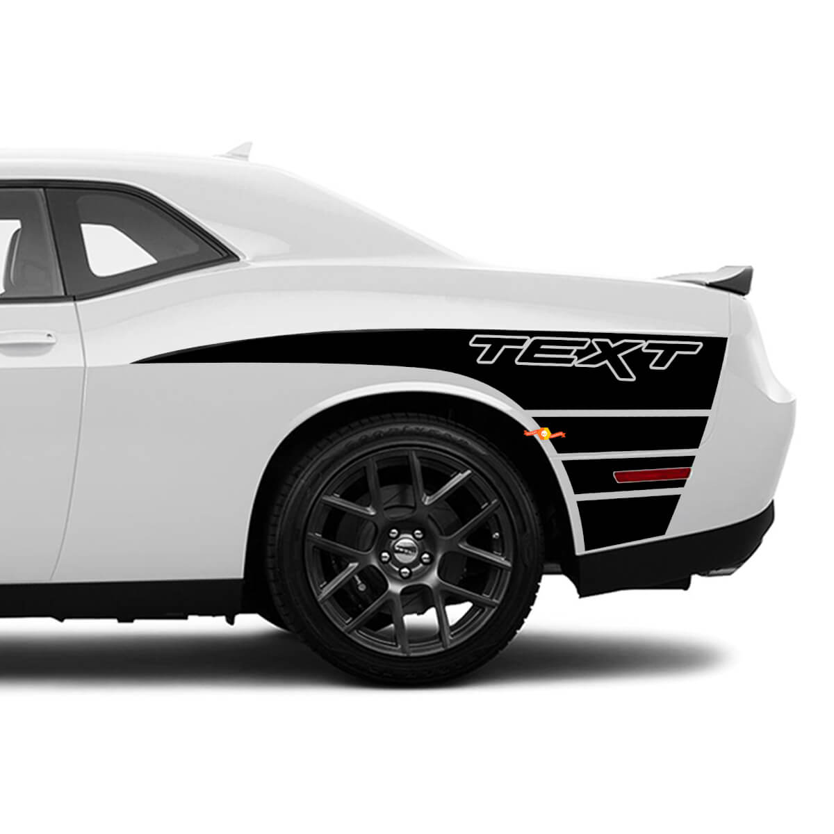 Claw Style Streifen Seitenwand Vinyl-Aufkleber für Dodge Challenger