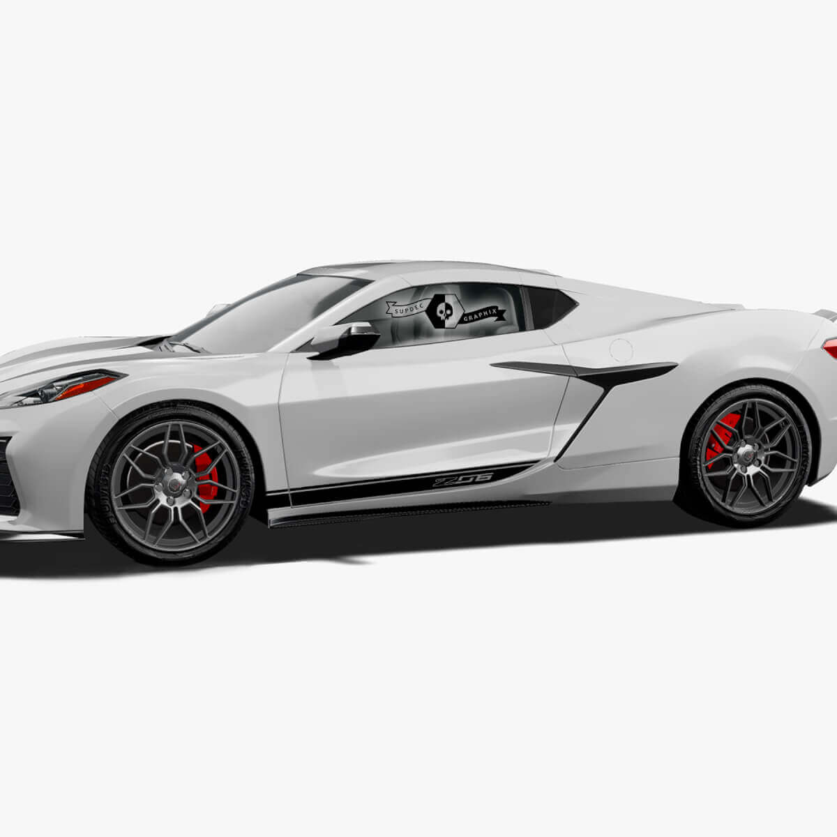 2x Chevrolet Corvette Seitentüren Z06 Vinyl Aufkleber Sticker
