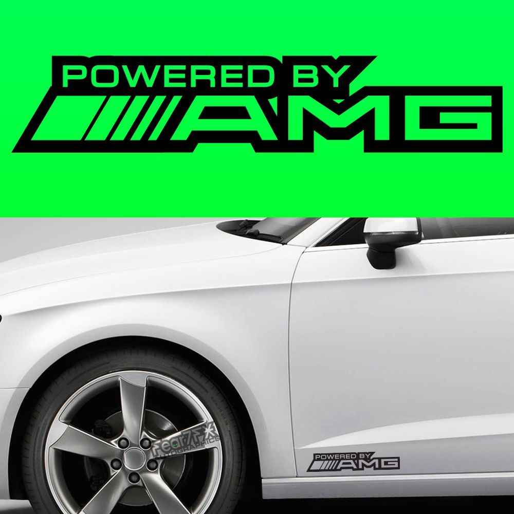 Powered by AMG Mercedes Car Body Rock Vinyl-Aufkleber