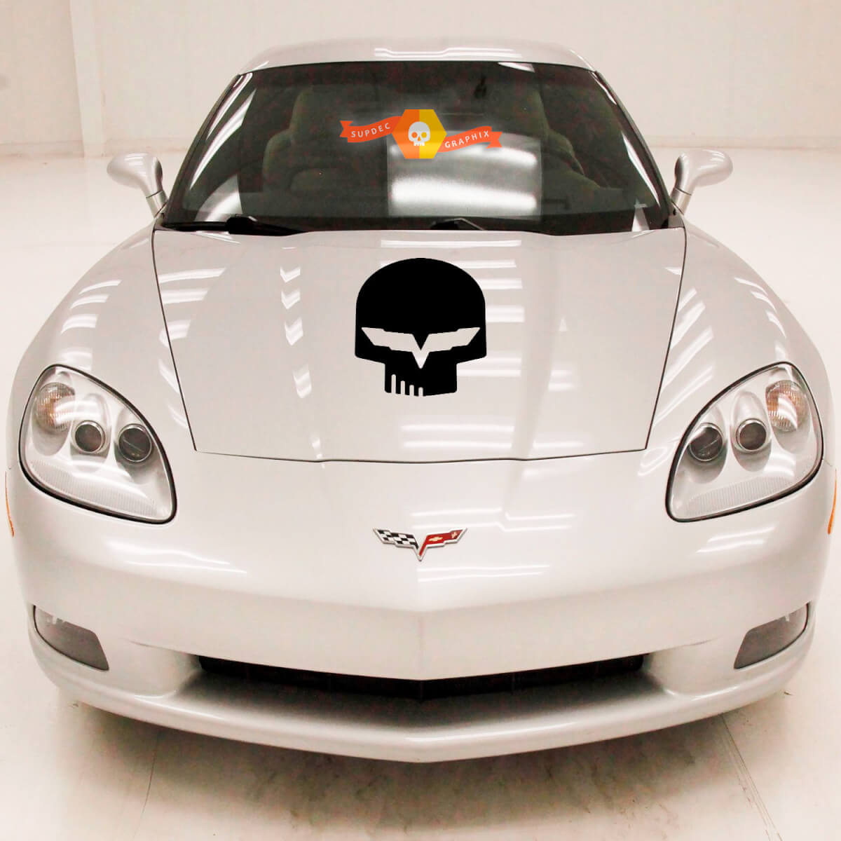 Chevy Chevrolet Corvette C6 Jake Racing Punisher Hood Vinyl Aufkleber Aufkleber
