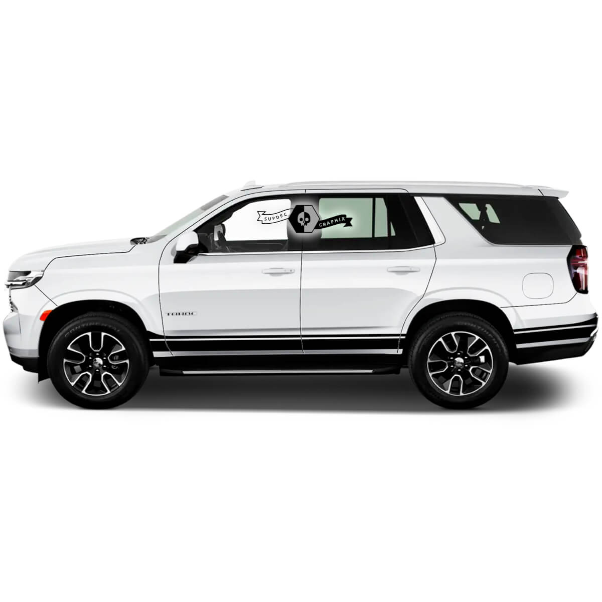 2x 2020 2021 2022 2023 + Grafik Chevrolet Tahoe Stripes Rocker Panel Line Vinyl -Aufkleber Aufkleber