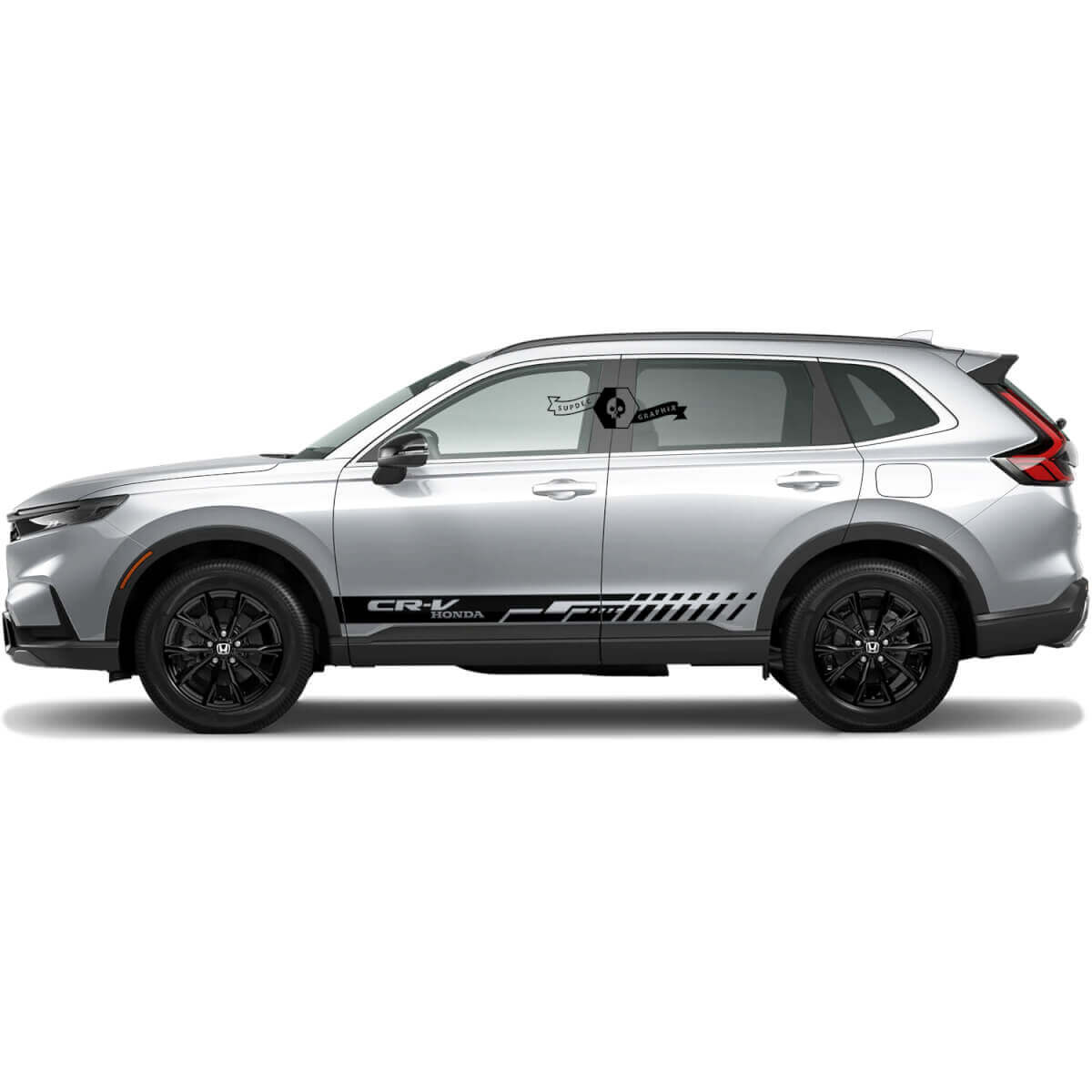 Paar Honda CR-V 2020 2021 2022 2023 Seitenneue Rocker Panel Lines Inverse Stripes Vinyl Aufkleber Grafik
