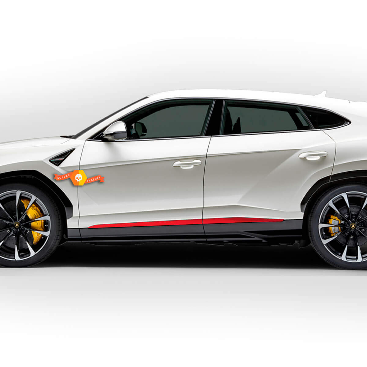 Paar Lamborghini Urus 2021 2022 2023 Seitenschwellerleisten Streifen Vinyl Aufkleber Grafiken
