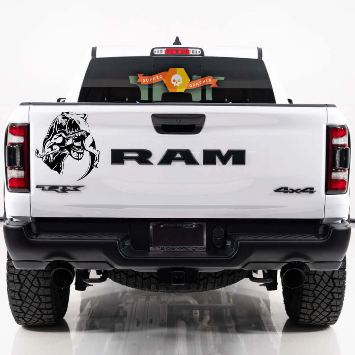 T-Rex Essender Raptor Heckklappen-Aufkleber für Dodge Ram TRX 2023