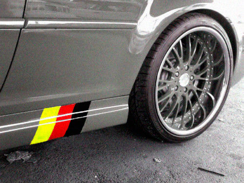 Aufkleber-Set mit deutscher Flagge für Seitenschweller für VW BMW Audi Mercedes