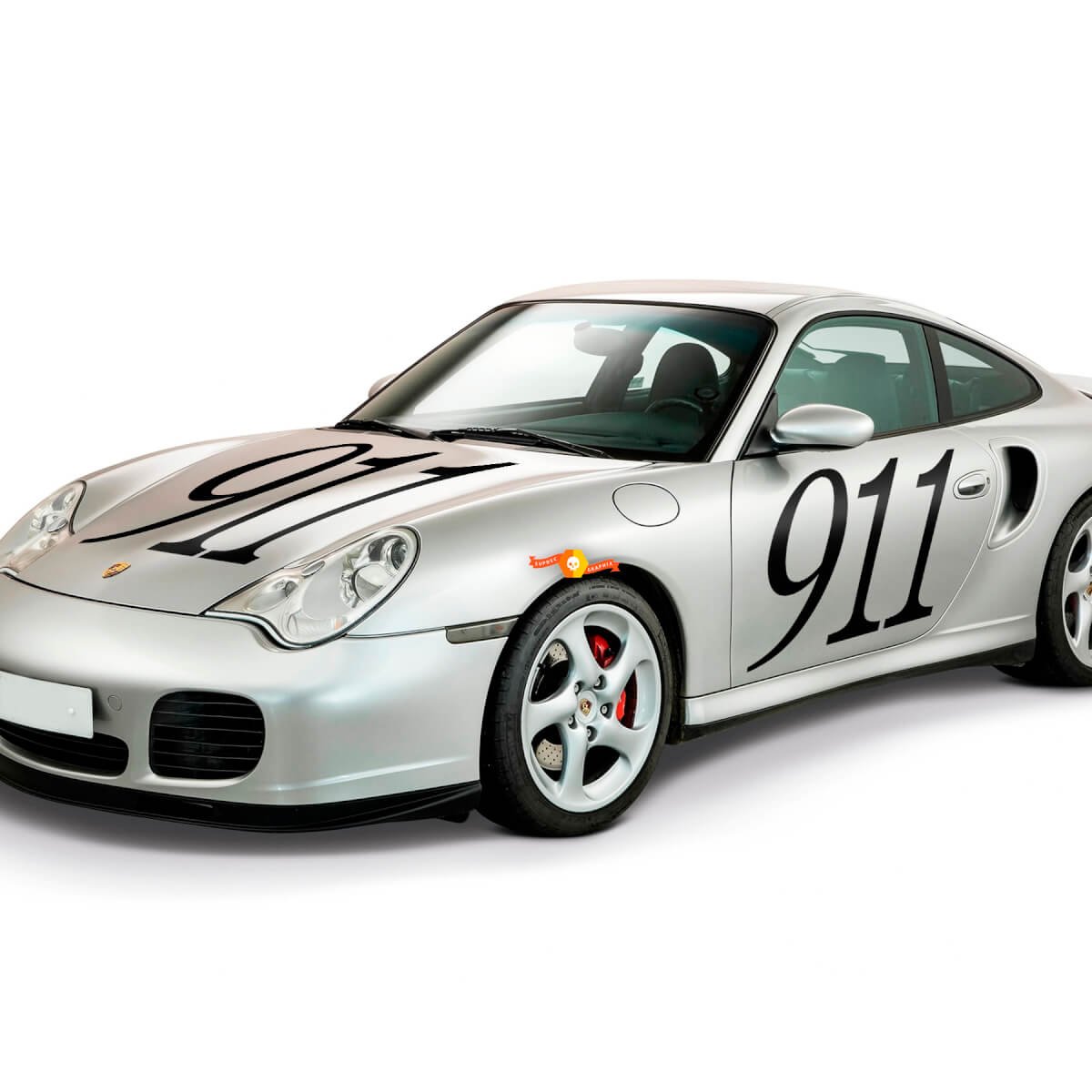 2x Porsche Aufkleber Porsche 9ff Signature Side Doors Hood Decal Aufkleber