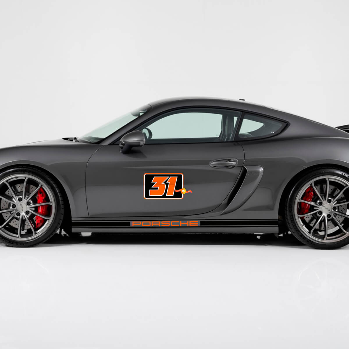 Paar Porsche 911 Seitnummer Decal Rocker Panel Stripes Türen Kit Aufkleber - 3 Farben
