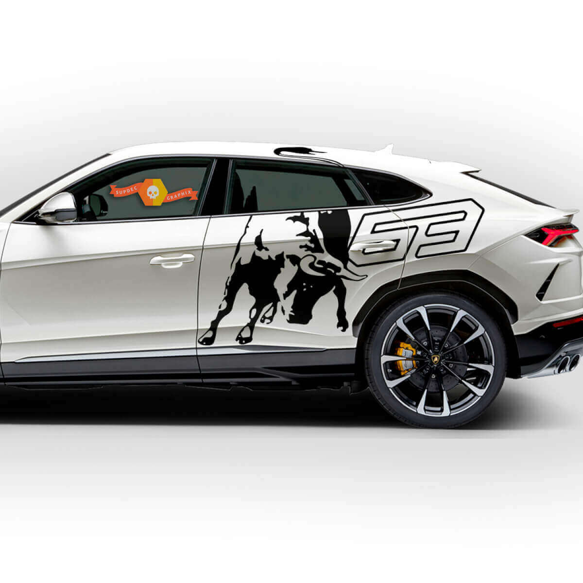 Bull 63 Seiten-Vinyl-Aufklebersatz für Lamborghini Urus 2021-2026