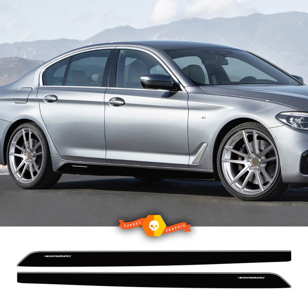 2 BMW M Performance Side Rocker Panel Stripes Sticker Aufkleber Abziehbilder für M5 G30 G31 F90