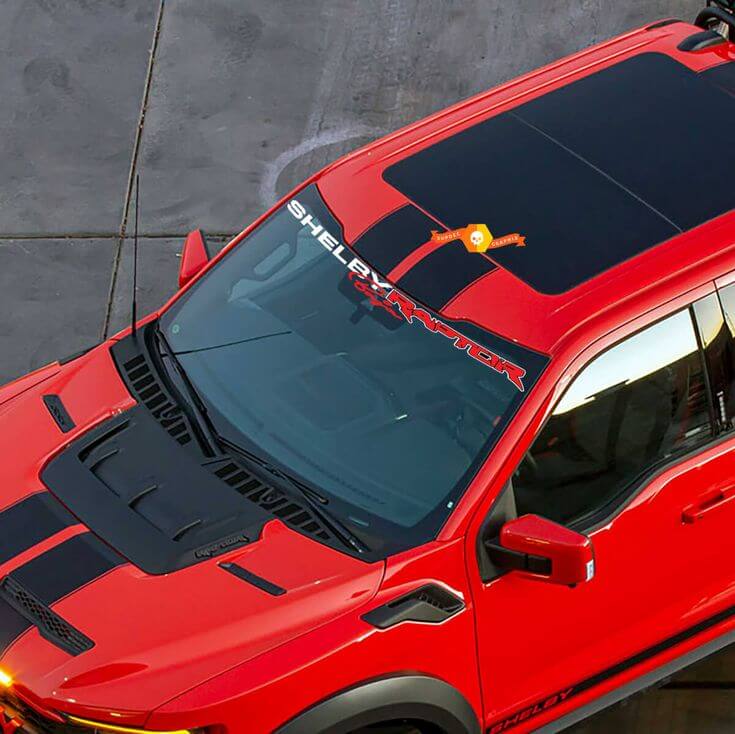 Windschutzscheibe Baner Ford F-150 Raptor Shelby Raptor Baja Edition Grafikaufkleber Aufkleber