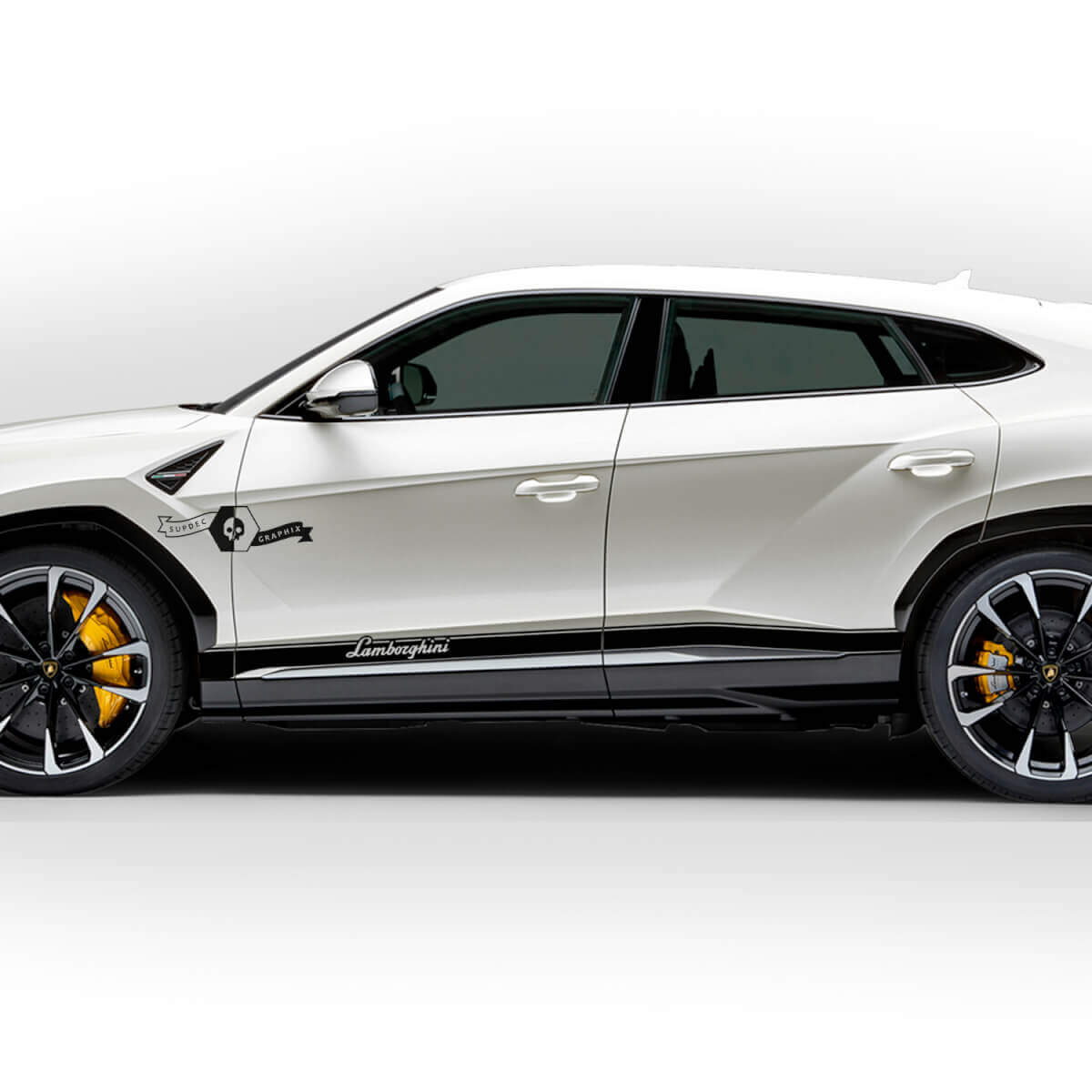 Paar Lamborghini Urus 2021 2022 2023 Seitentüren Rocker Panel Streifen Vinyl Aufkleber Grafiken
