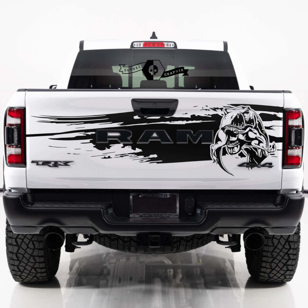 T-Rex Schlamm Spritzers Heckklappen Vinyl-Aufkleber für Dodge Ram TRX