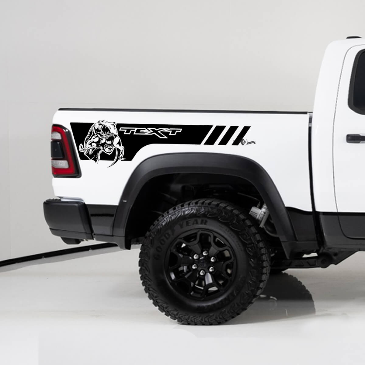 TRX-Style Custom Text Aufkleber-Kit für die Seitenwand des Bettes für Dodge Ram 1500 TRX Rebel
