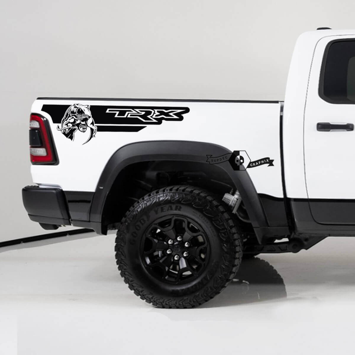 TRX-Stil Heckseiten-Streifen Vinyl-Aufkleber für Dodge Ram 1500