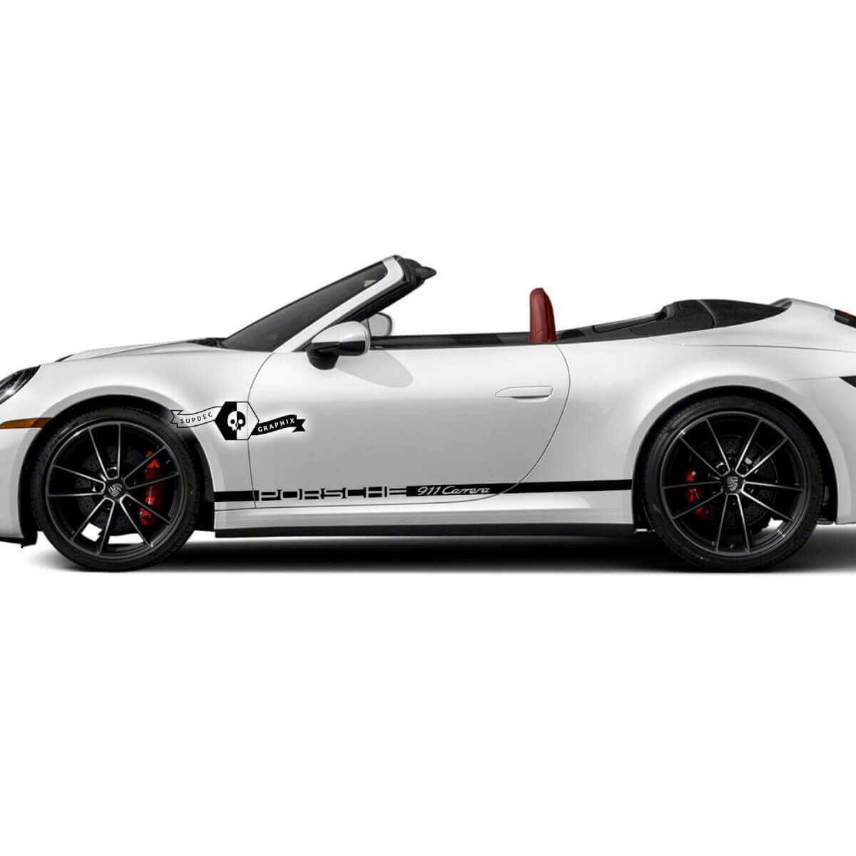 2 Porsche 911 Porsche Carrera Schweller Seitenstreifen Türen Kit Aufkleber Aufkleber
