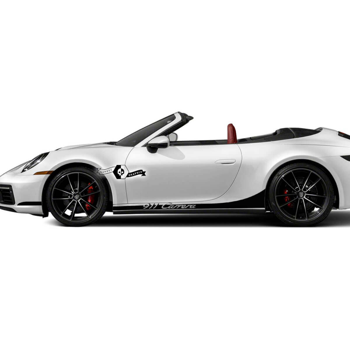 2 Porsche 911 Porsche Carrera Rocker Panel Extended Seitenstreifen Türen Kits Aufkleber Aufkleber
