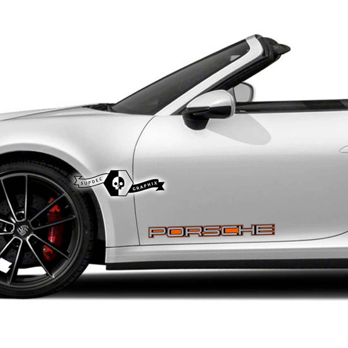 2 Porsche 911 Carrera 2 Farben Shadow Side Doors Kits Aufkleber Aufkleber
