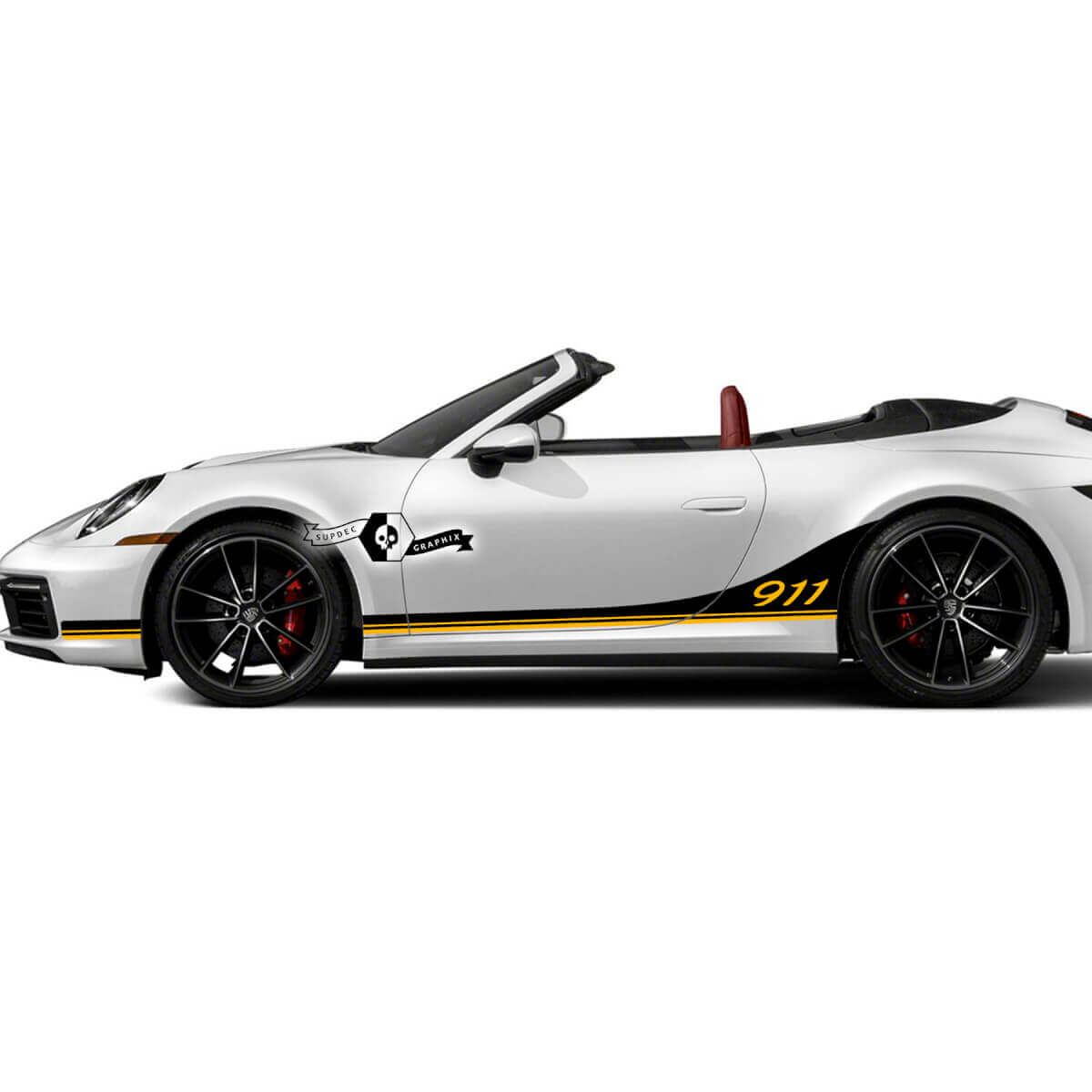 2 Porsche 911 Porsche Carrera Rocker Panel Extended Seitenstreifen Türen Kits Aufkleber Aufkleber 2 Farben