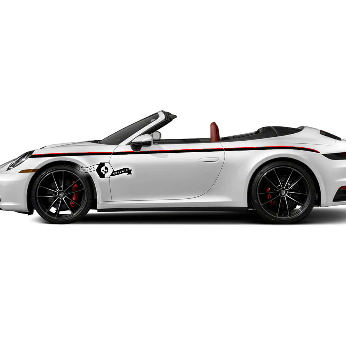 2 Porsche 911 Porsche Carrera Türen Stripes Up Side Trim Kit Aufkleber Aufkleber
