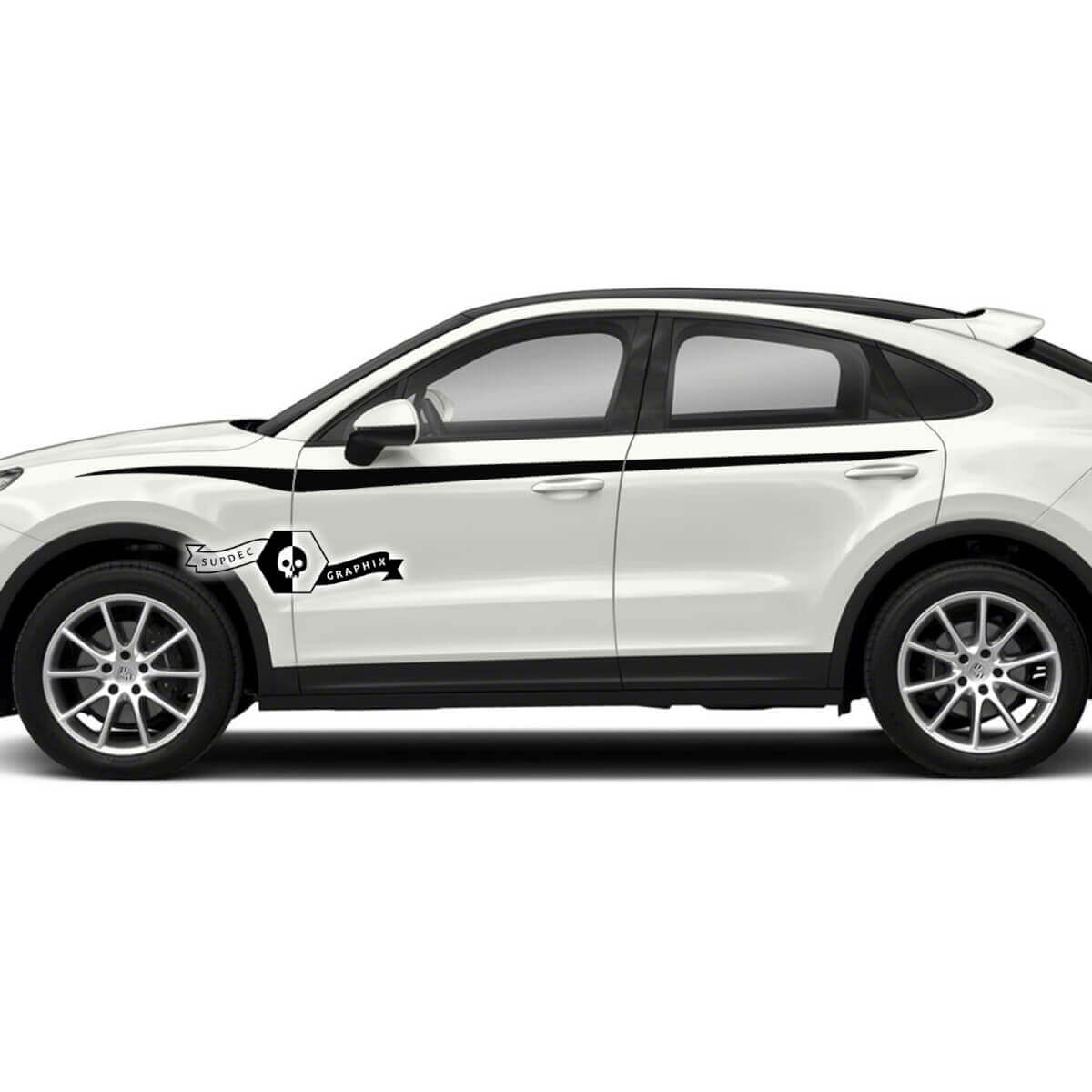 Porsche Cayenne S GTS Turbo Turbo Seitenstreifen Fender Doors Up Decals Aufkleber 2003 --- 2023 vorhanden
