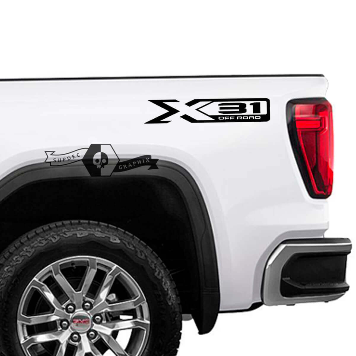 X31 Offroad Seitenaufkleber Paar für GMC Sierra 1500 2023