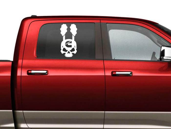 Dodge Cummins Ram Power Skull Diesel Vinyl Aufkleber Sticker
