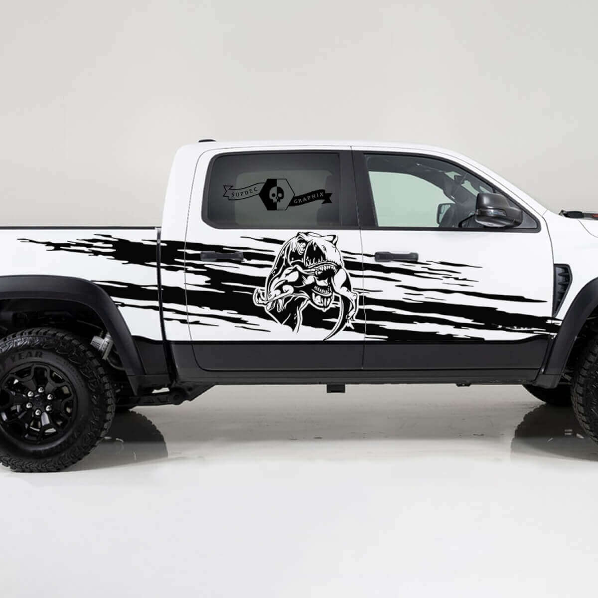 TRX Eating Splash Style Seiten-Vinylaufkleber-Set für Dodge Ram 1500 2021+