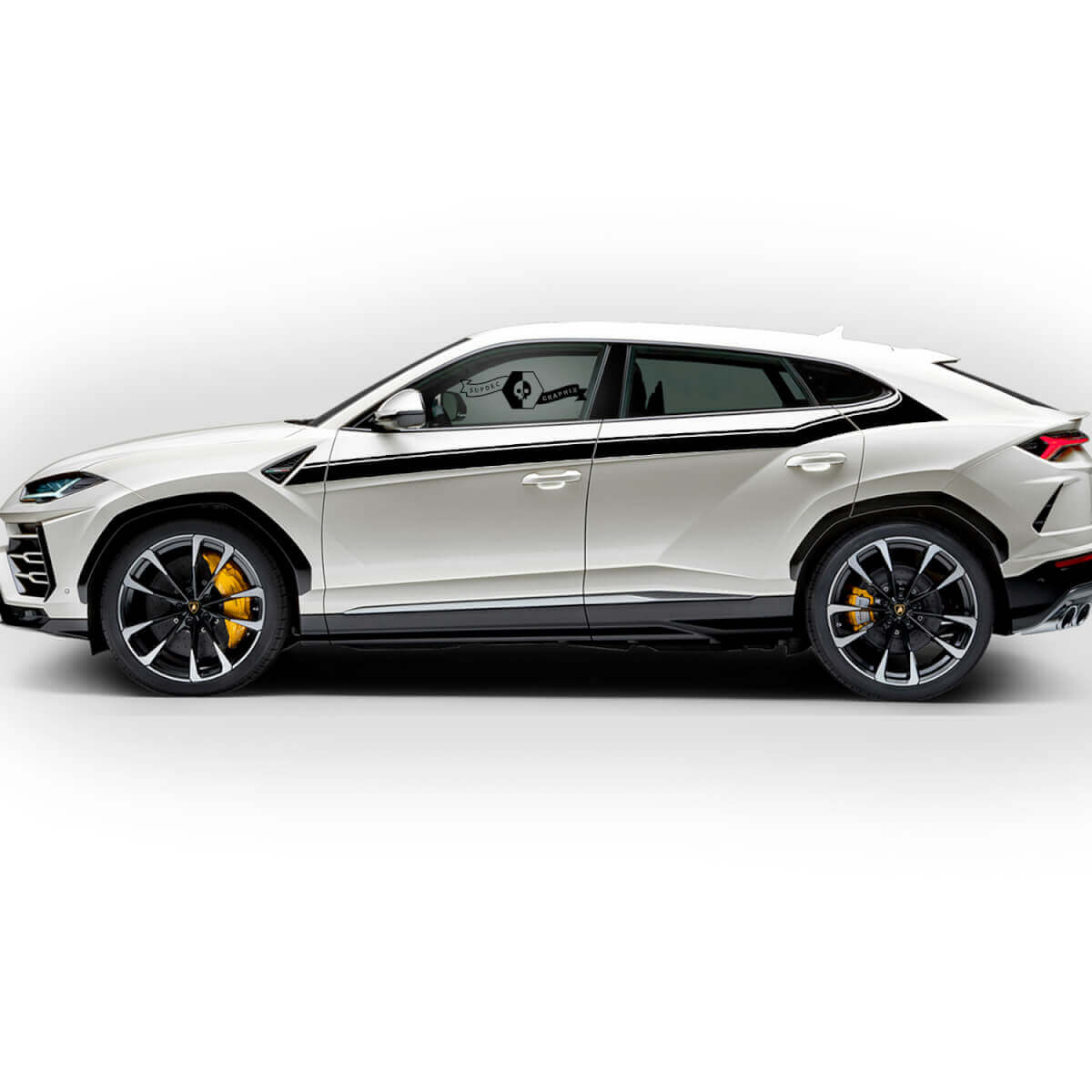 Paar Lamborghini Urus 2021 2022 2023 Seitentüren Up Flag Stripe Vinyl Aufkleber Aufkleber Grafiken
