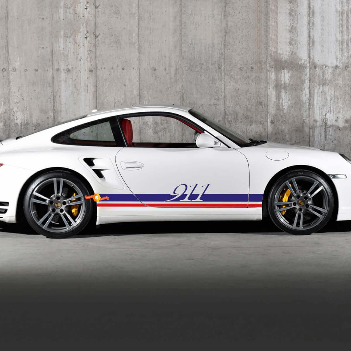 Paar Porsche 911 Side Decal Rocker Panel Stripes Türen Kit Aufkleber 2 Farben
