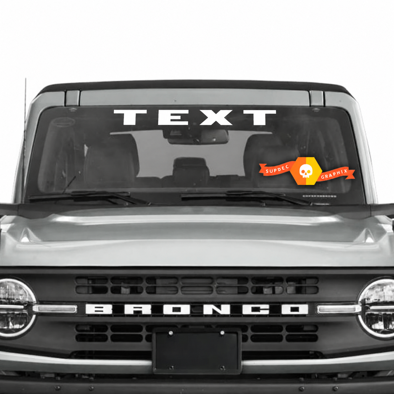 Custom Text Windschutzscheiben-Banner Vinyl-Aufkleber Decal für Musclecar Pferdestärke Truck 12989