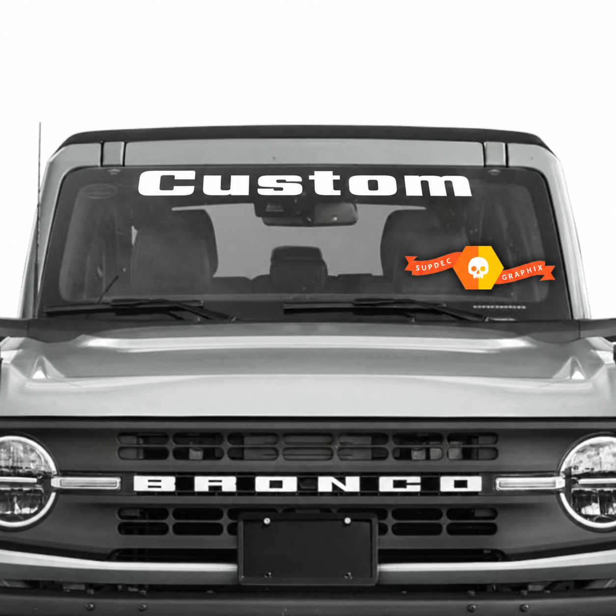 Individuelles breites Schriftzug-Banner Windschutzscheiben-Vinylaufkleber für Ford Bronco