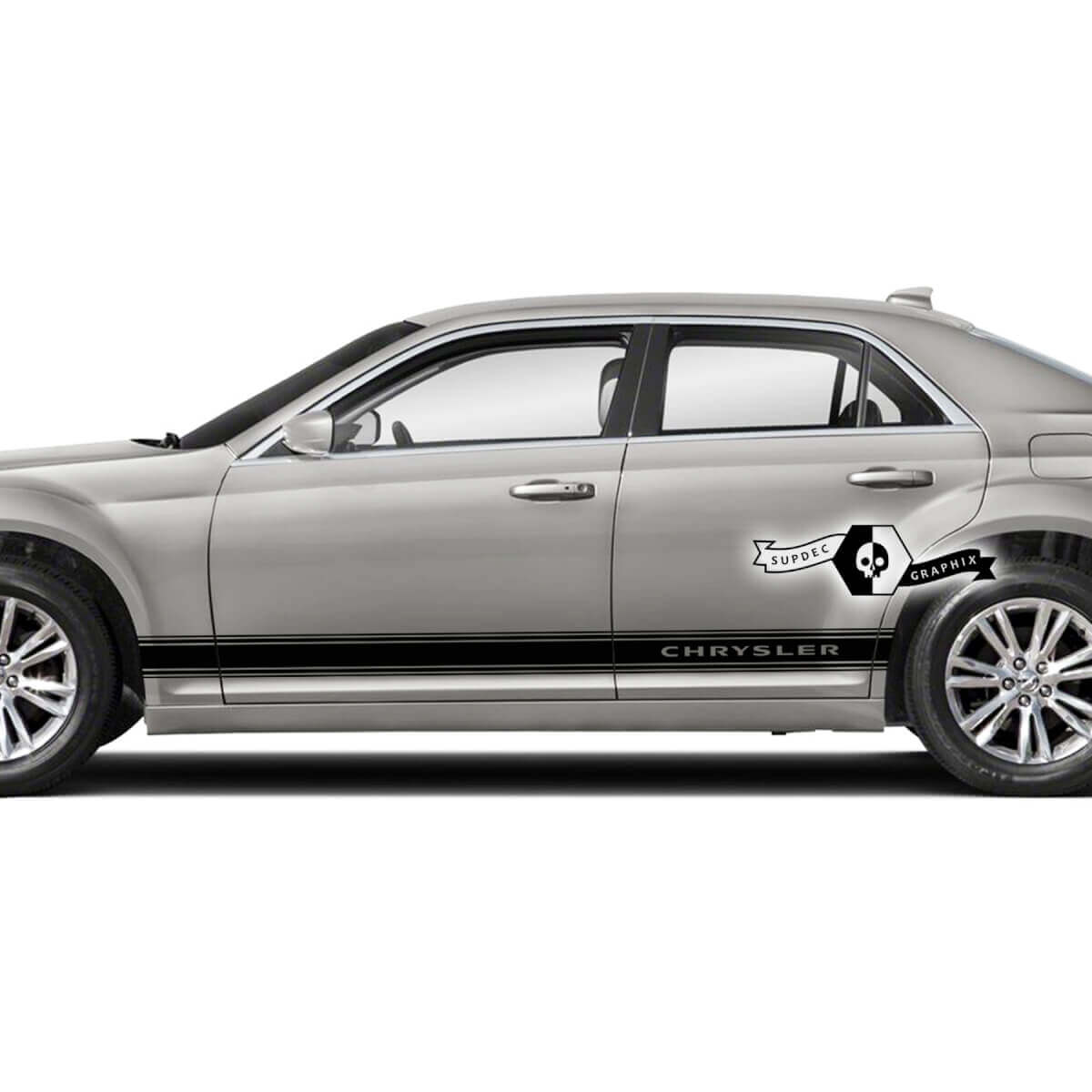 Paar Chrysler 300 Touring Rocker Panel Graphics Car Auto Line Trim Vinyl Aufkleber Aufkleber
