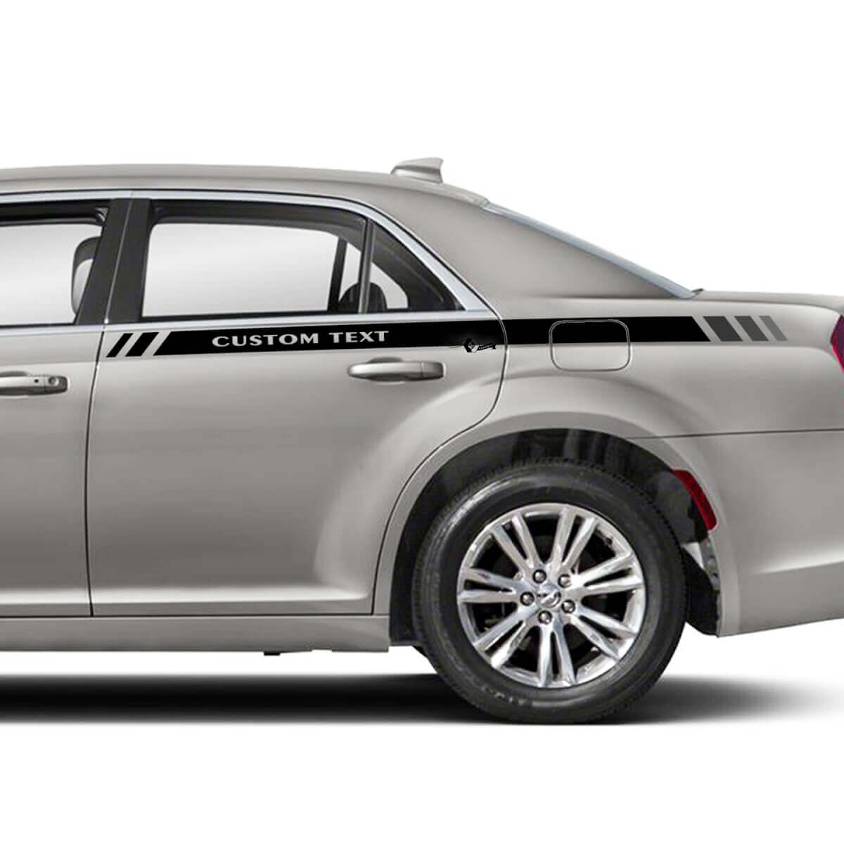 Benutzerdefinierter Text Heckseitenstreifen Vinyl-Aufkleber für Chrysler 300
