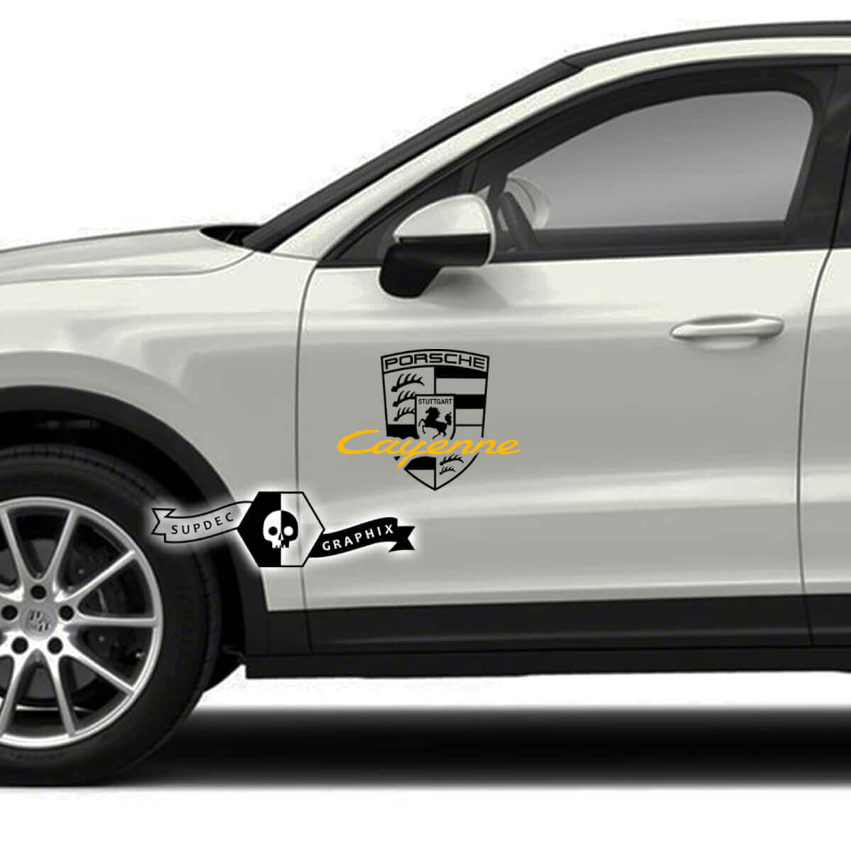 2x Porsche 2023 Porsche Logo Türaufkleber
