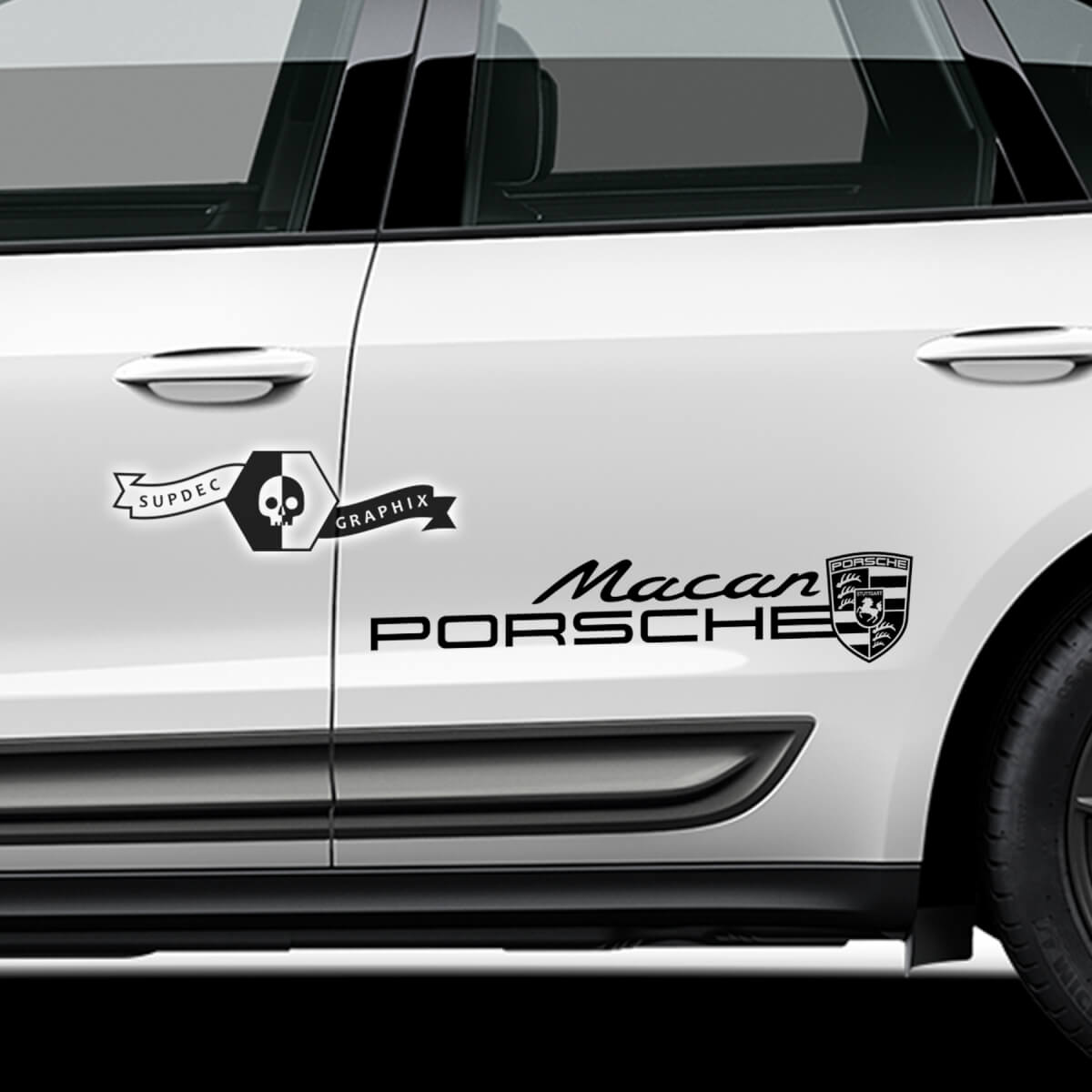 2x Porsche 2023 Porsche Macan Logo Türaufkleber