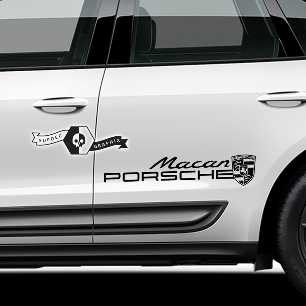 2x Porsche 2023 Porsche Macan Logo Türaufkleber
