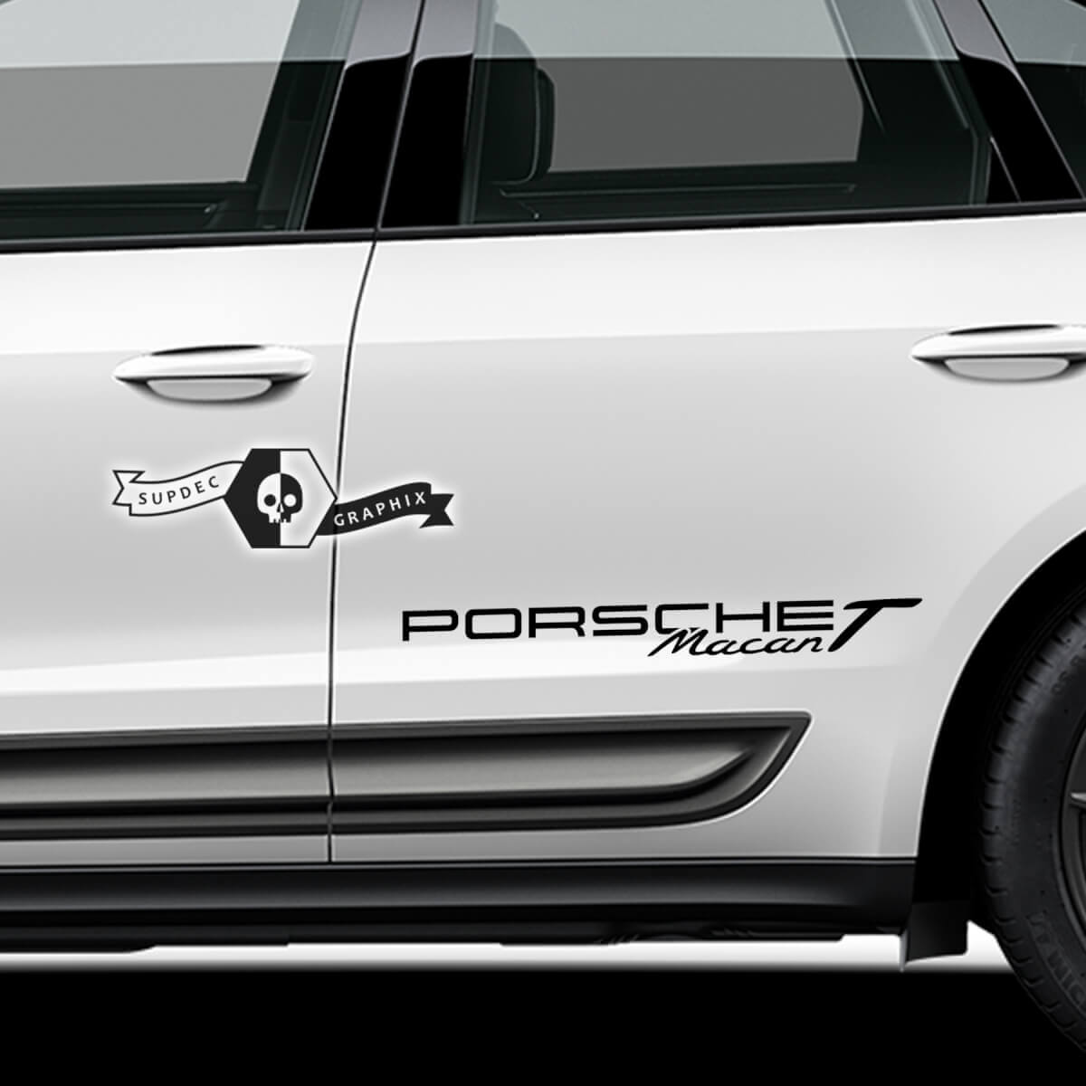 2x Porsche 2023 Porsche Macan Logo Türaufkleber

