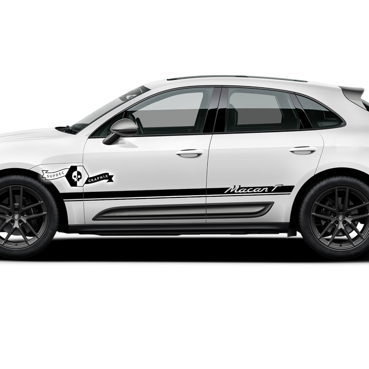 2x Porsche 2023 Porsche Macan T Side Trim Logo Stripes Doors Aufkleber Aufkleber
