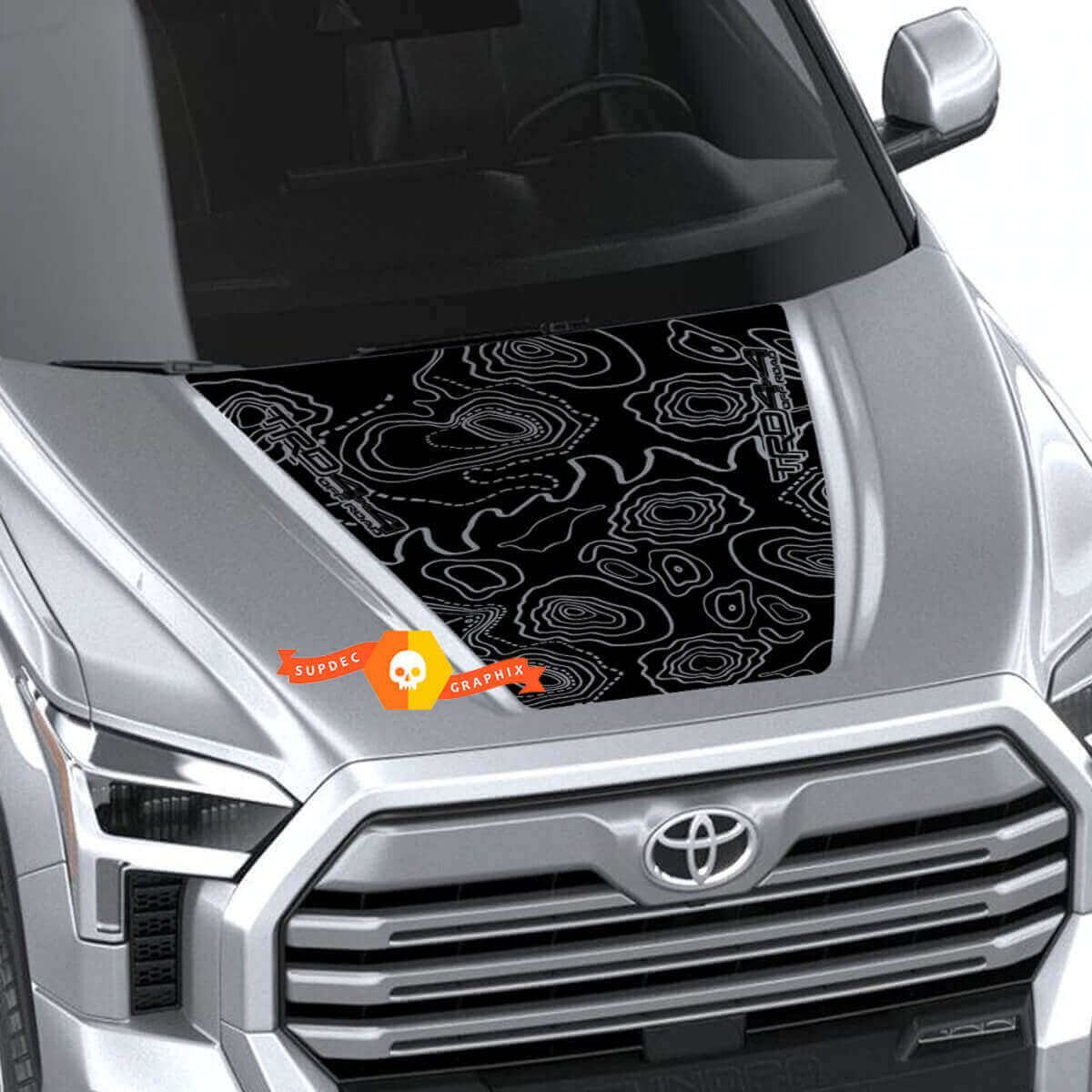 TRD-Stil topografische Karten-Motorhauben-Aufkleber für Toyota Tundra 2021+