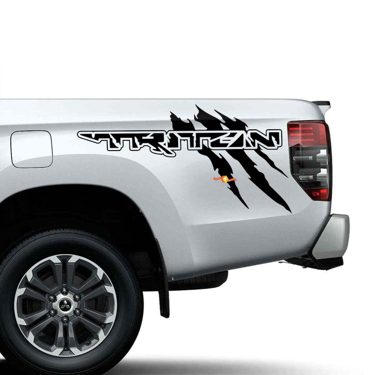 Seitenbett-Krallen-Kratzer Raptor Style Vinyl Aufkleber Set für Mitsubishi Triton
