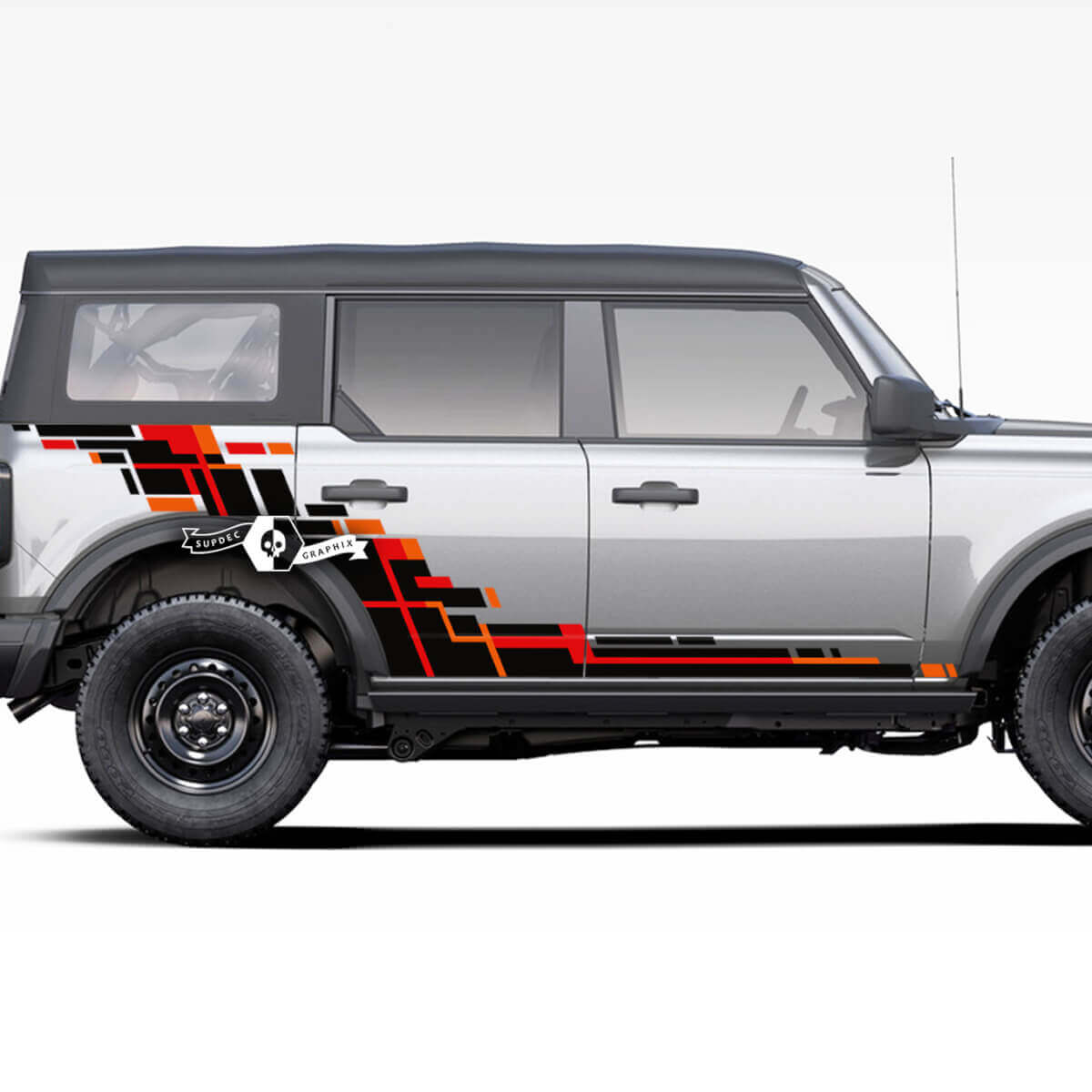 Seitentür Geometrische Splash-Grafik-Aufkleber 2 für Ford Bronco